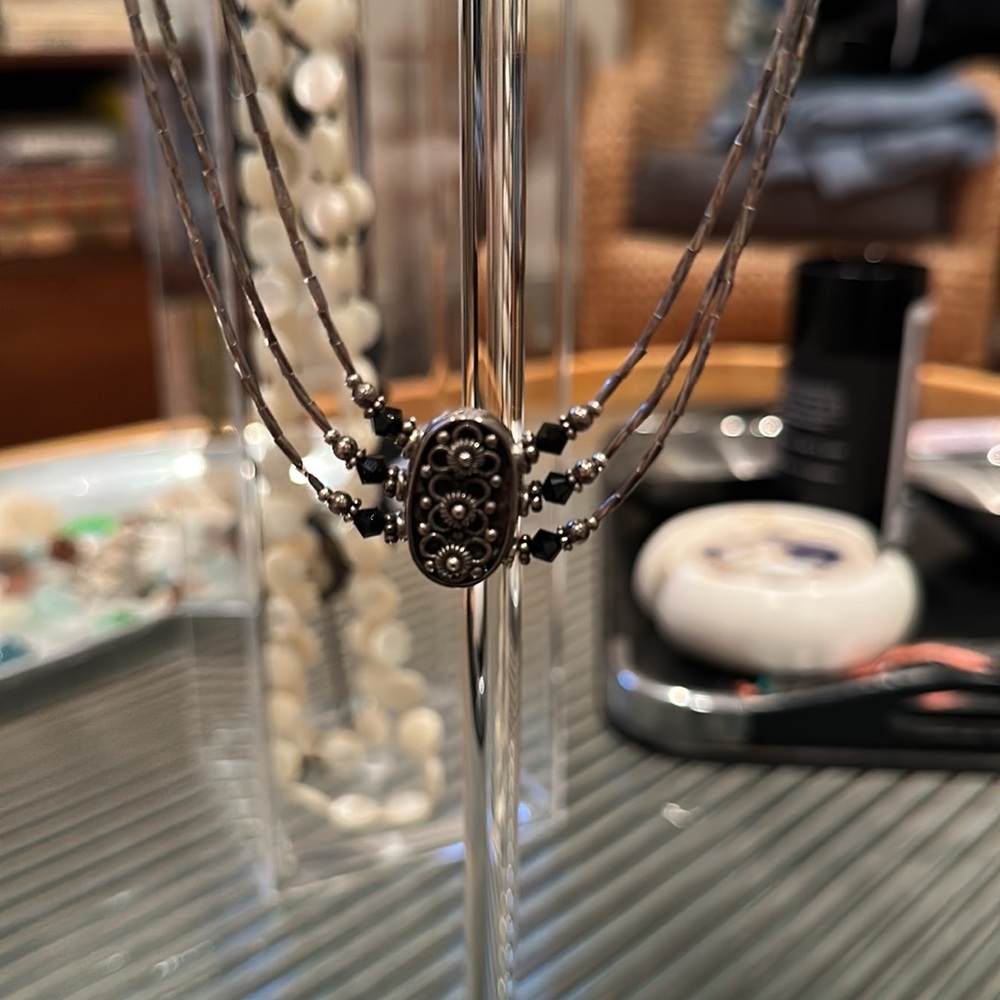 ornate sterling silver artisan necklace 🖤 - Picture 2 of 4